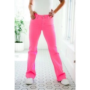 Women’s High-Rise Pink Flare Jeans